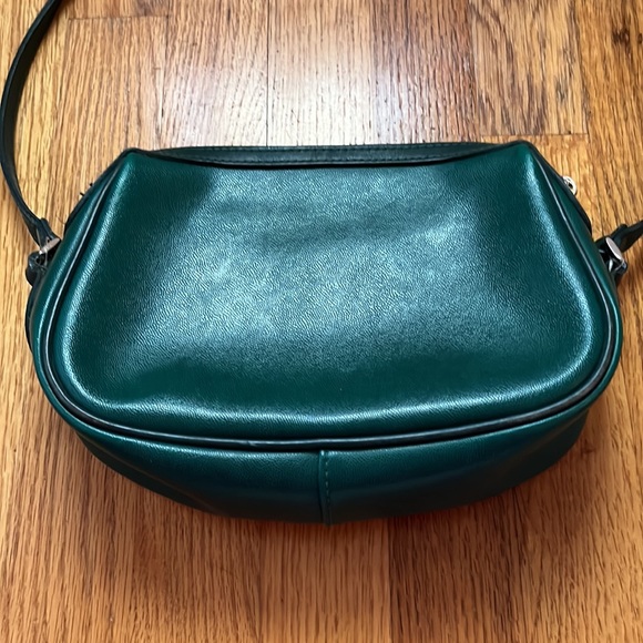 Liz Claiborne shoulder purse, dark green - Picture 2 of 3